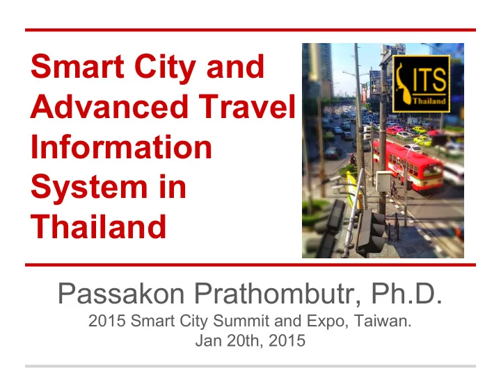 smart city and advanced travel information system in