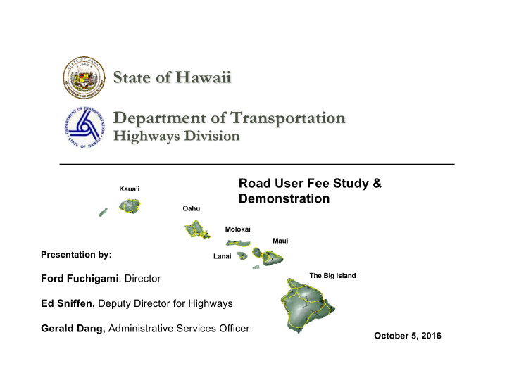 state of hawaii department of transportation