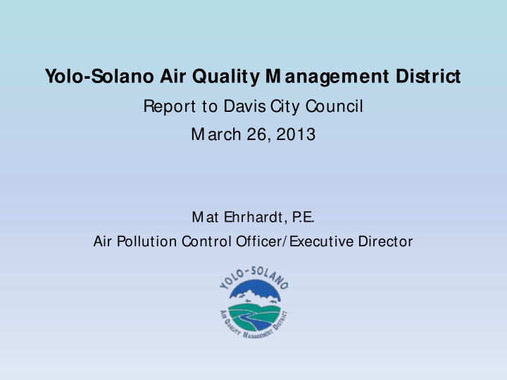 yolo solano air quality m anagement district
