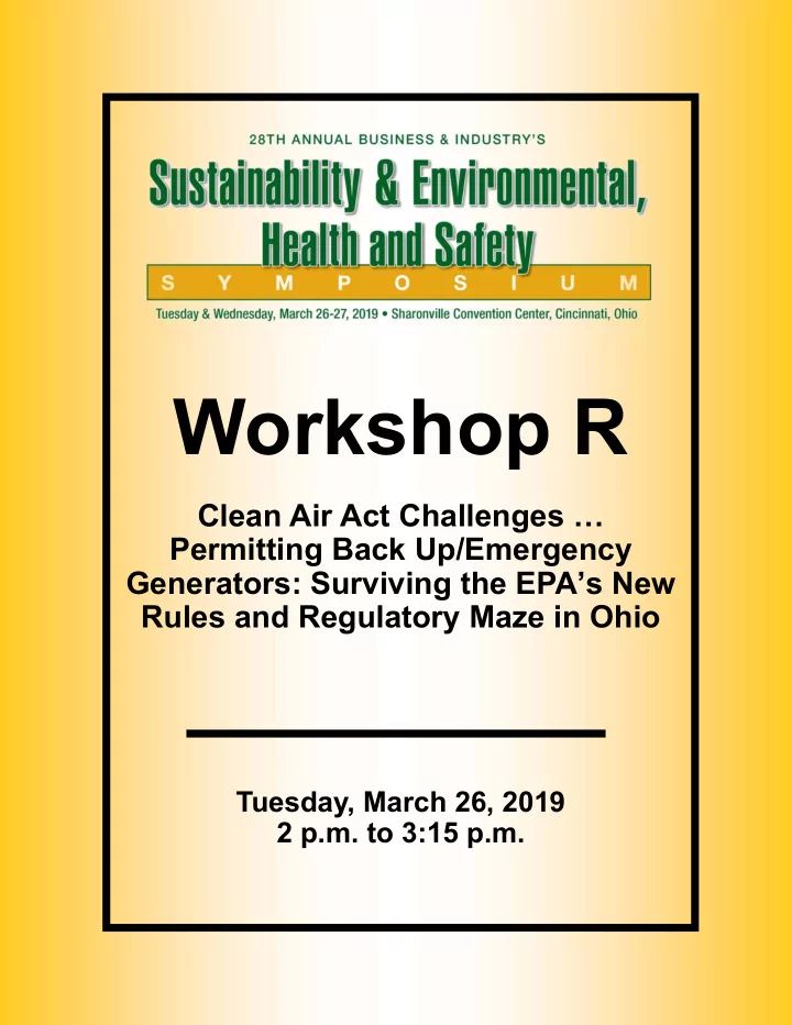 workshop r