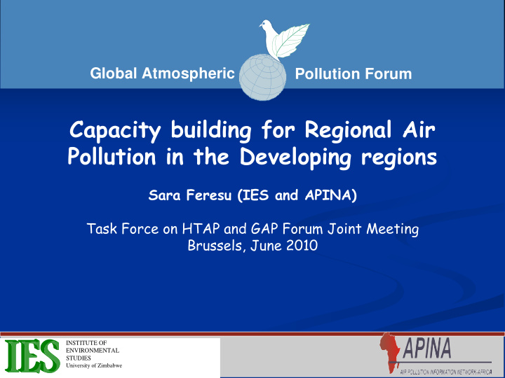 capacity building for regional air pollution in the