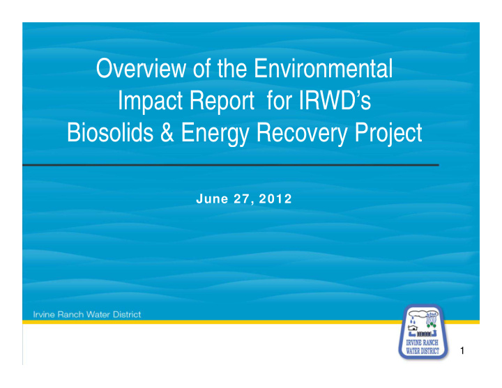 overview of the environmental overview of the