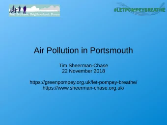 Air Pollution in Portsmouth  Tim Sheerman-Chase  22 November 2018