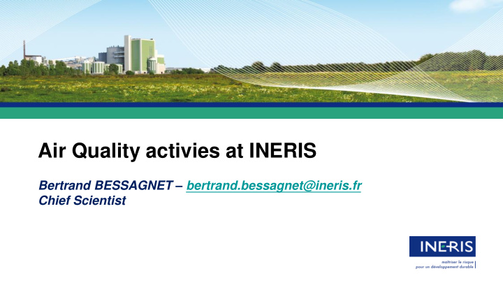 air quality activies at ineris