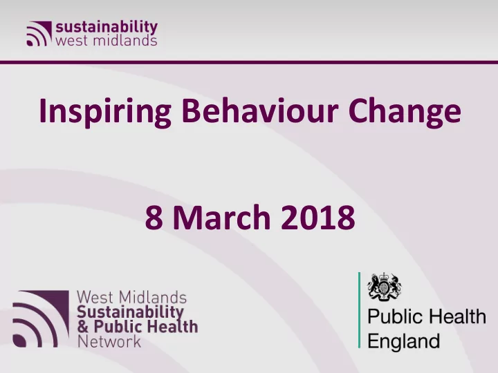 inspiring behaviour change