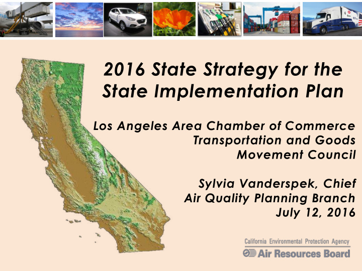 2016 state strategy for the state implementation plan