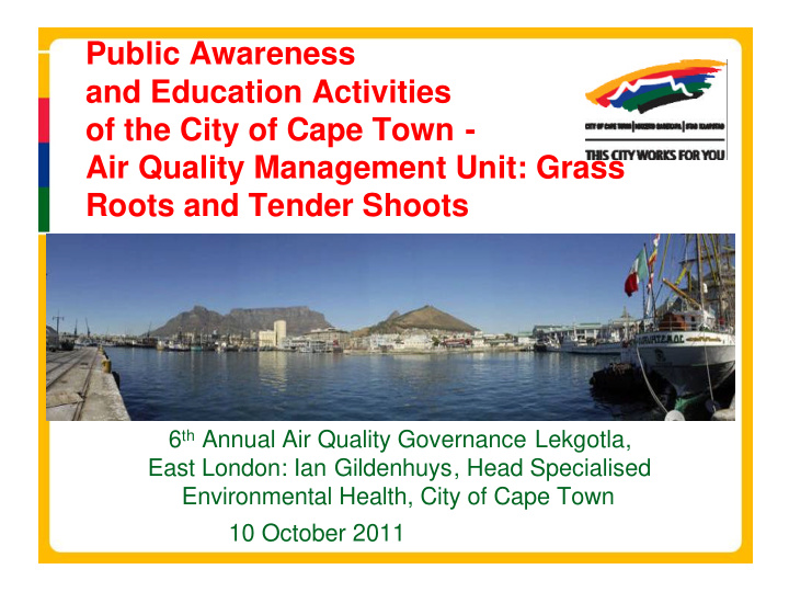 public awareness and education activities of the city of
