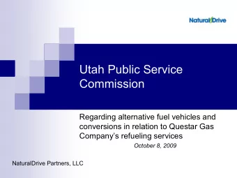 Utah Public Service  Commission  Regarding alternative fuel vehicles and  conversions in relation