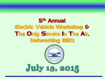 Agenda  TOSITA Agenda  July 15, 2015  9:30 - 10:00: Registration 10:00 -10:10: Welcome- PECO