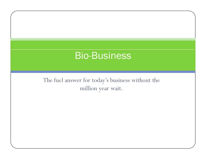 bio business