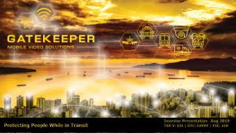 Disclaimer On Forward Looking Statements  This presentation contains forward-looking