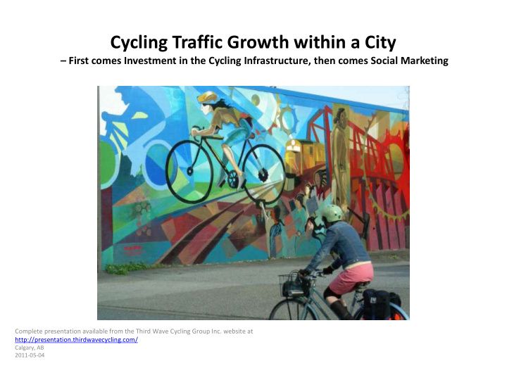 cycling traffic growth within a city
