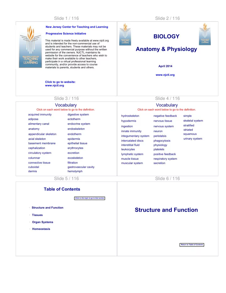 structure and function