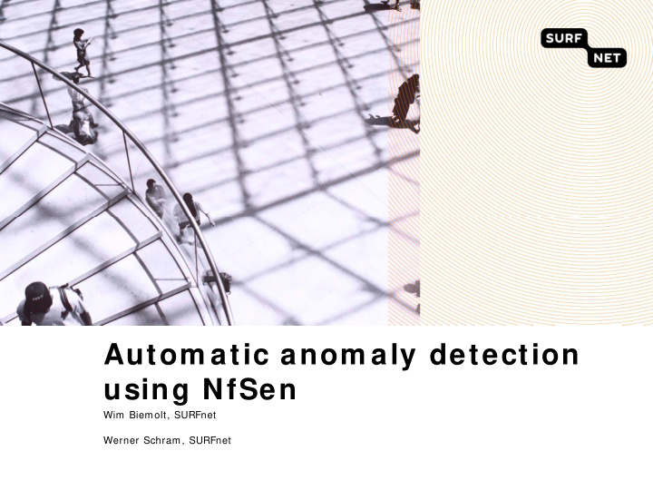 autom atic anom aly detection using nfsen