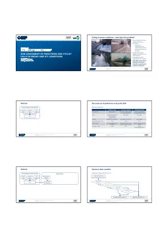 RISK ASSESSMENT OF PEDESTRIAN AND CYCLIST  suggest increased no. of  falls in winter  FALLS IN