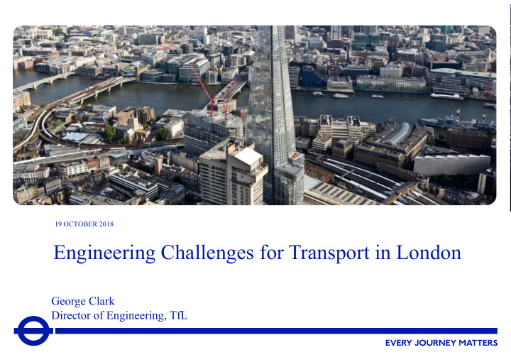 engineering challenges for transport in london