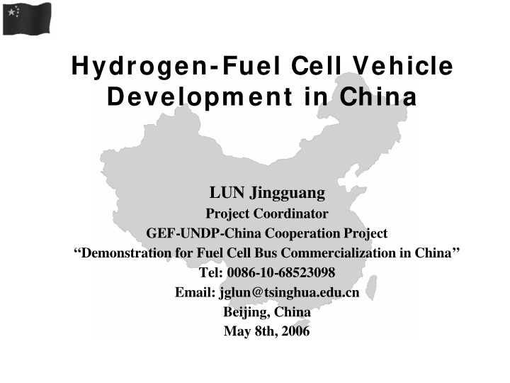 hydrogen fuel cell vehicle developm ent in china