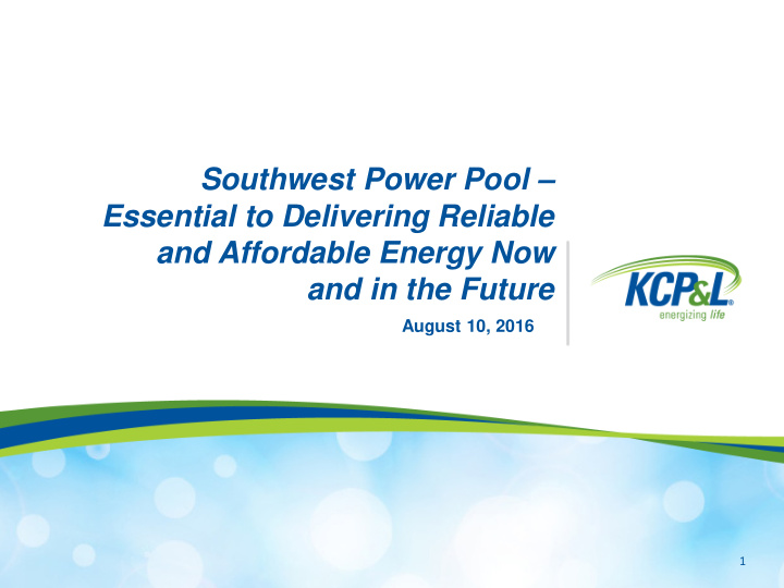 southwest power pool essential to delivering reliable and