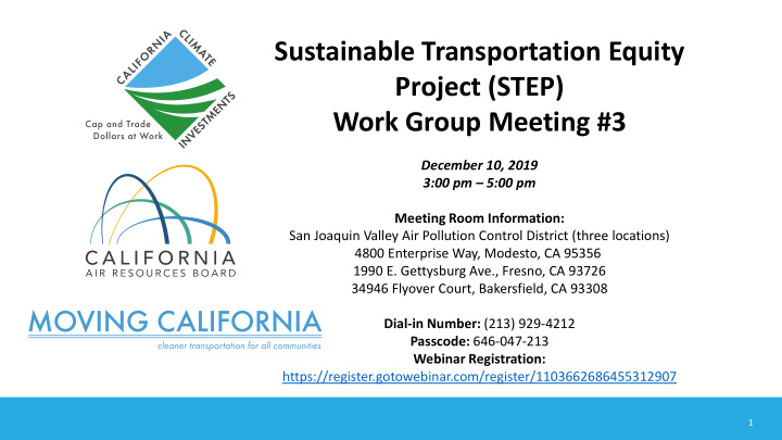 sustainable transportation equity project step work group