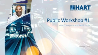 Public Work  rksh  shop #1  #1  HART Tampa Arterial BRT Study  December 9, 2019  BRT Study  y