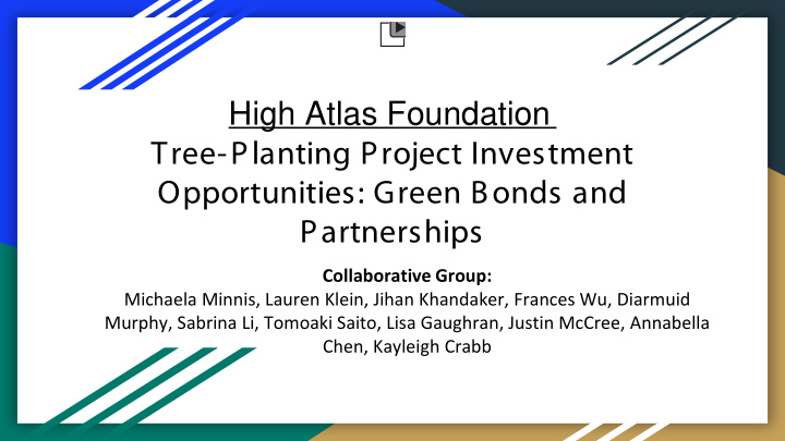 high atlas foundation tree planting project investment