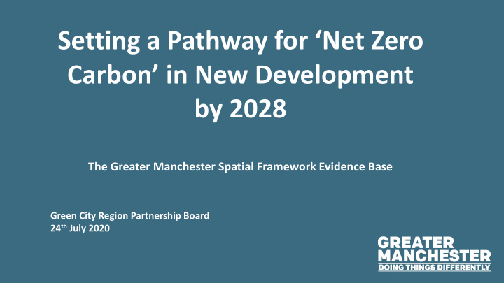 setting a pathway for net zero