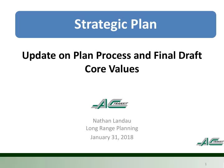 strategic plan