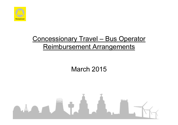 concessionary travel bus operator reimbursement