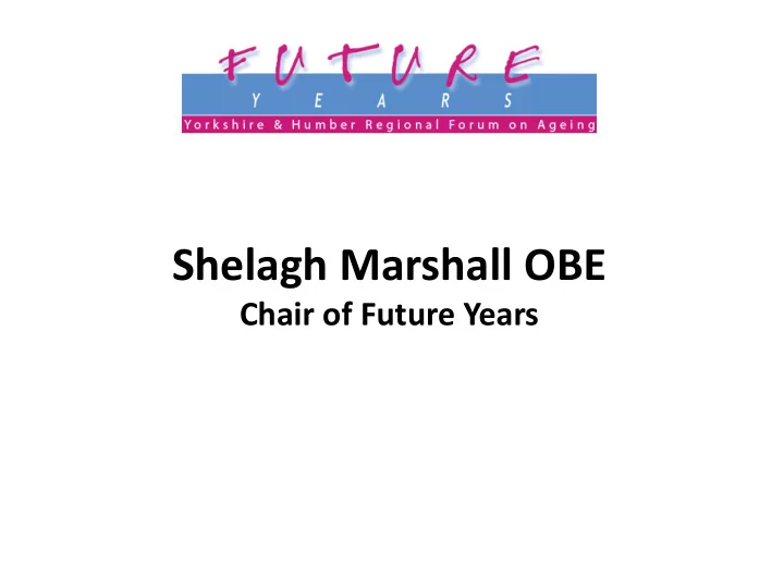 shelagh marshall obe