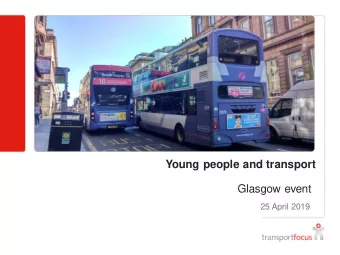 Young people and transport  Glasgow event  25 April 2019  Philip Mendelsohn Board Member for