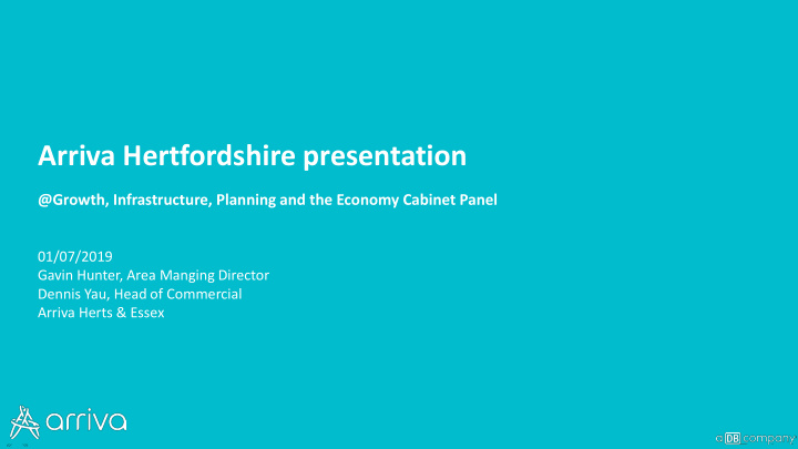 arriva hertfordshire presentation