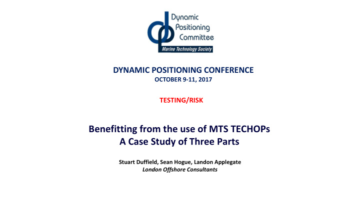 benefitting from the use of mts techops a case study of