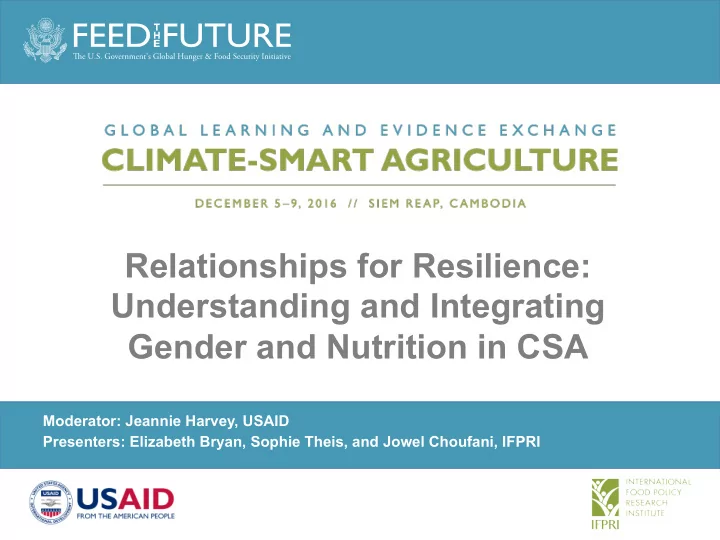 relationships for resilience understanding and
