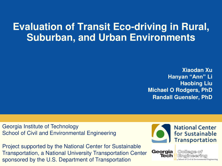 suburban and urban environments