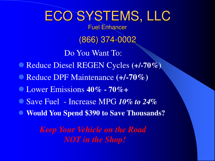 eco systems llc