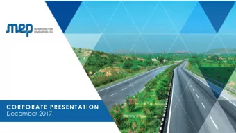 CORPORATE PRESENTATION  December 2017  1  Executive Summary  Header Goes Here  MEP