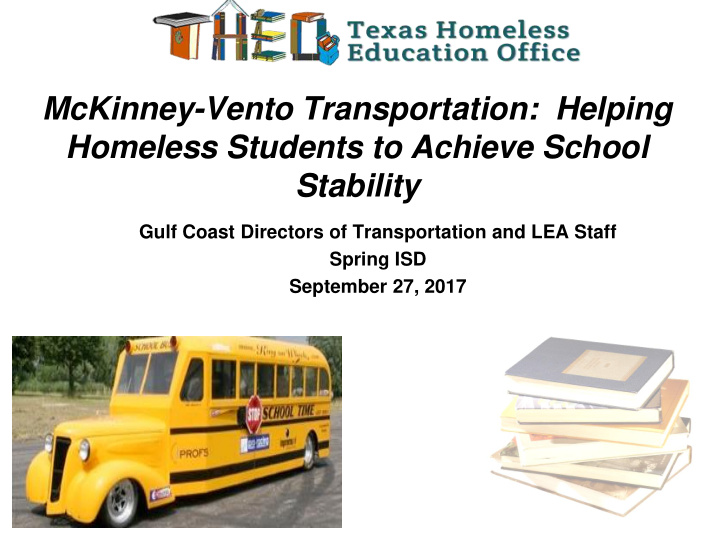 mckinney vento transportation helping homeless students
