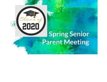 Spring Senior  Parent Meeting  Communication  brandypeters@johnston.k12.nc.us  2  Graduation Item