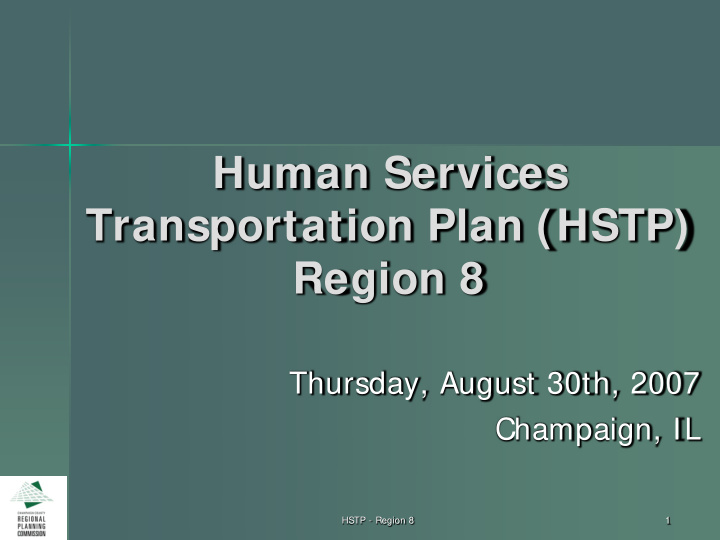 human services transportation plan hstp region 8