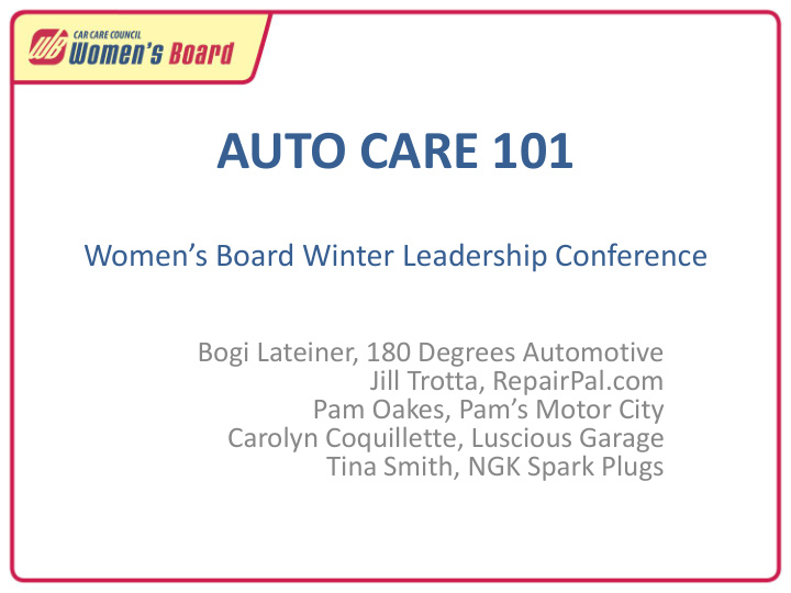 auto care 101