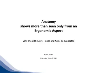Why should Fingers, Hands and Arms be supported  By P.C. Helder  Wednesday March 5, 2014  A Step by