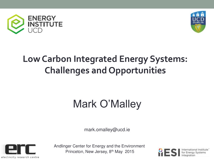 low carbon integrated energy systems challenges and