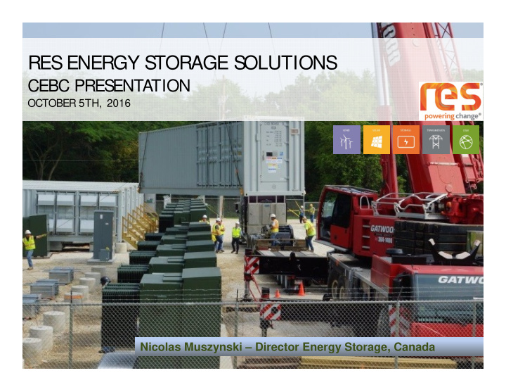 res energy s torage s olutions