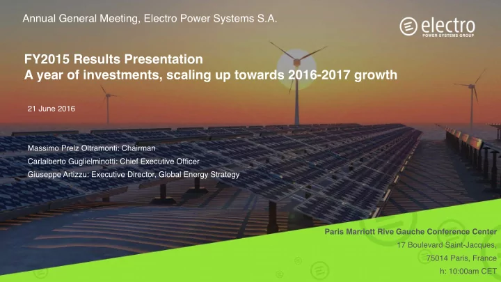 fy2015 results presentation