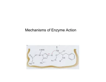 Mechanisms of Enzyme Action  Kinetics of an uncatalyzed chemical reaction:  S            S*