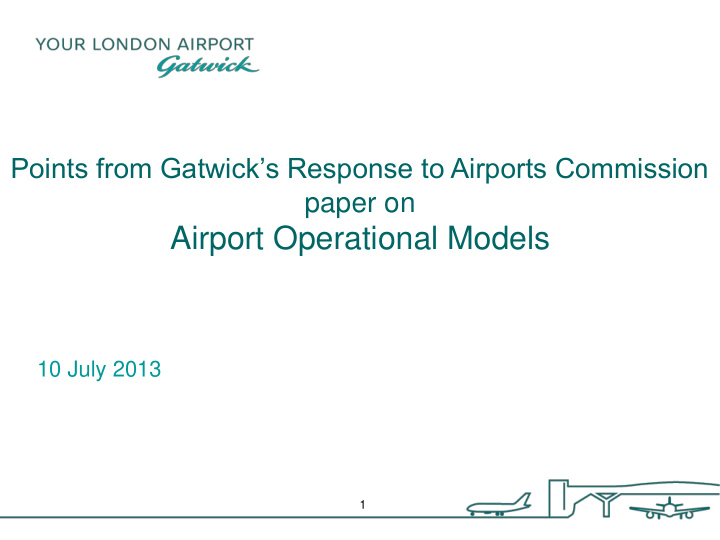 airport operational models