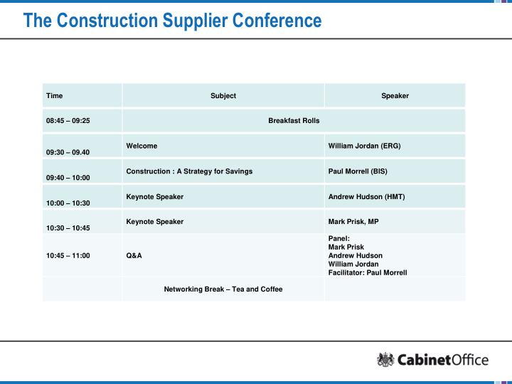 the construction supplier conference