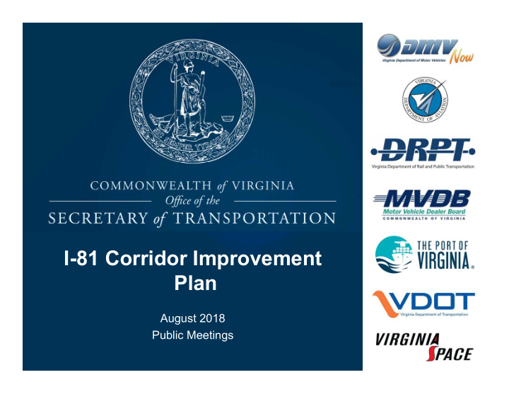 i 81 corridor improvement plan