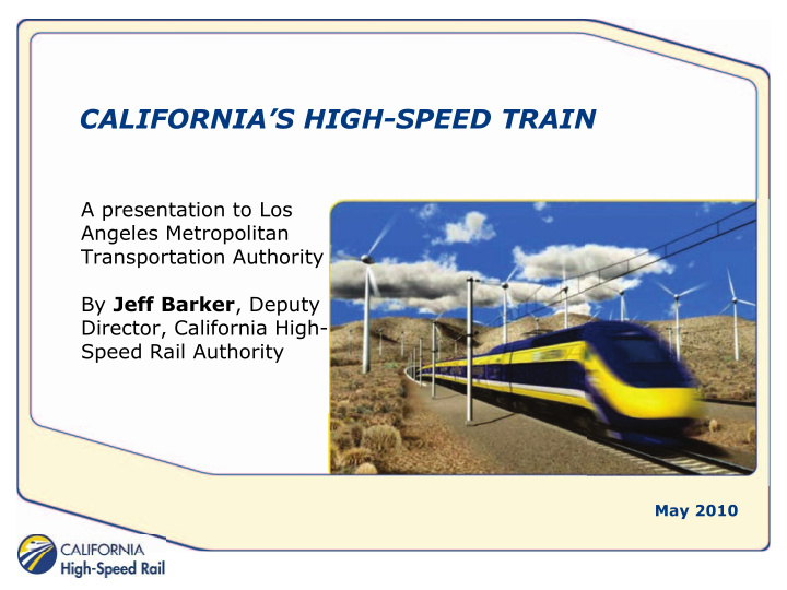 california s high speed train