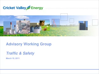 Traffic &amp; Safety  March 10, 2011  Agenda    Introductions    Project Update  Air Permit